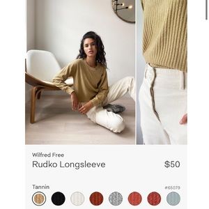 2 for 1 NWT Aritzia Rudko long sleeve